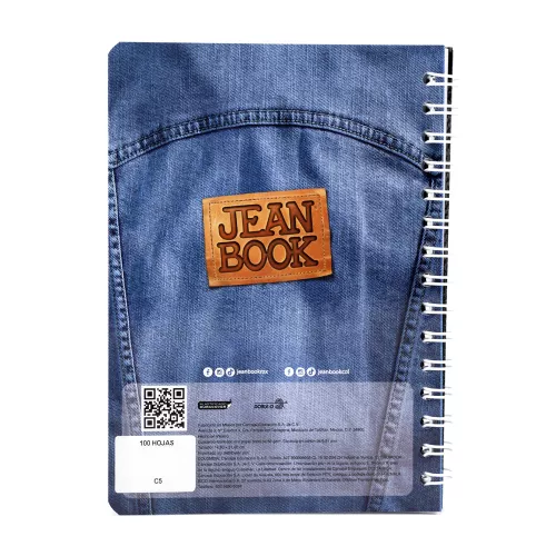 Cuaderno Argollado Frances Cuadro Chico Jean Book 6 100 Hojas