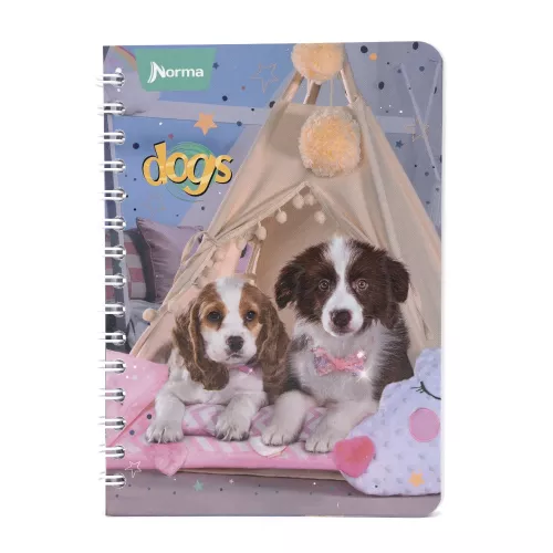 Cuaderno Argollado Frances Cuadro Grande Dogs Camping - Dogs 100 Hojas