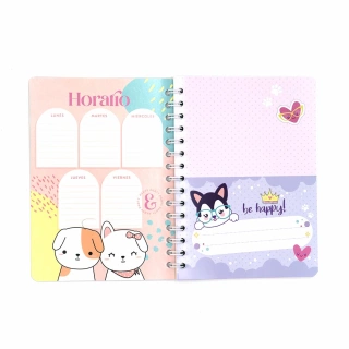 Cuaderno Argollado Frances Cuadro Grande Dogs Norma Chillout music 100 Hojas