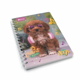 Cuaderno Argollado Frances Cuadro Grande Dogs Norma Chillout music 100 Hojas