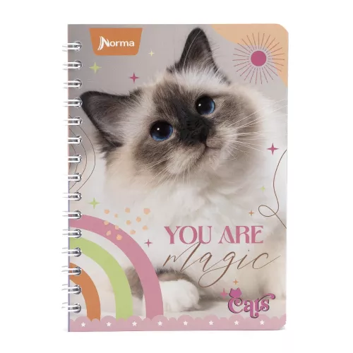Cuaderno Argollado Frances Cuadro Grande Dogs You are magic - Cats 100 Hojas