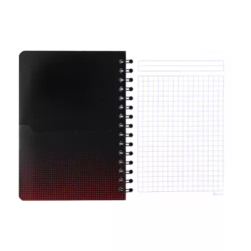 Cuaderno Argollado Frances Cuadro Grande Ferrari  Red and black 100 Hojas