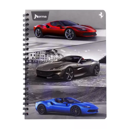 Cuaderno Argollado Frances Cuadro Grande Ferrari SF 3 100 Hojas