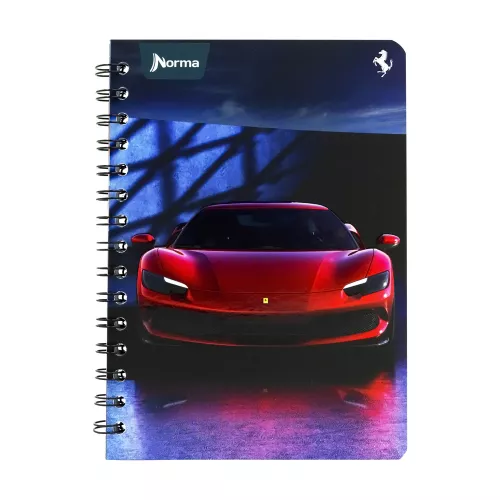 Cuaderno Argollado Frances Cuadro Grande Ferrari SF5 100 Hojas