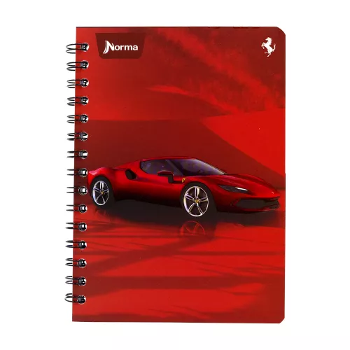 Cuaderno Argollado Frances Cuadro Grande Ferrari SF6 100 Hojas