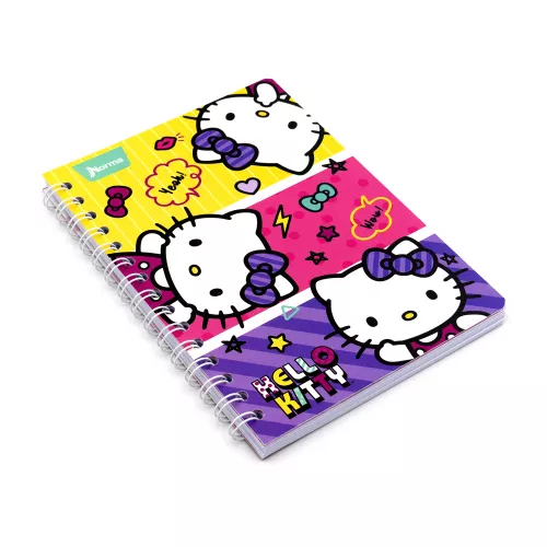 Cuaderno Argollado Frances Cuadro Grande Hello Kitty Yeah wow 100 Hojas