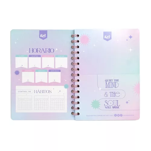 Cuaderno Argollado Frances Cuadro Grande Kiut Look For Something positive each day 100 Hojas