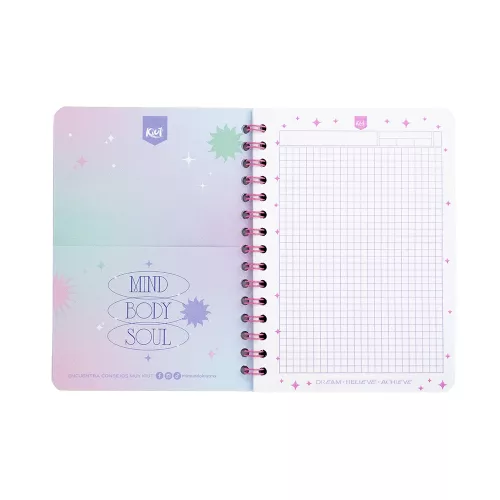 Cuaderno Argollado Frances Cuadro Grande Kiut Look For Something positive each day 100 Hojas