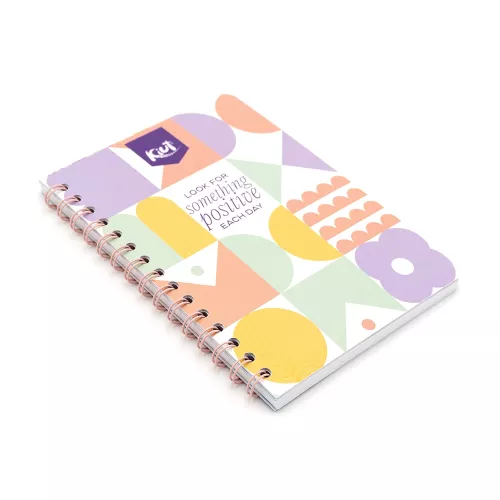 Cuaderno Argollado Frances Cuadro Grande Kiut Look For Something positive each day 100 Hojas