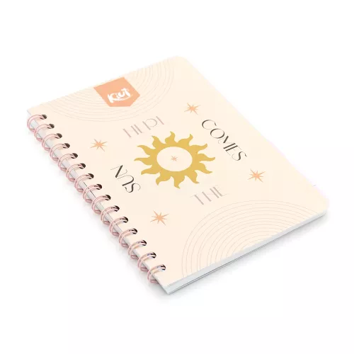 Cuaderno Argollado Frances Cuadro Grande Kiut The Sun here Comes 100 Hojas