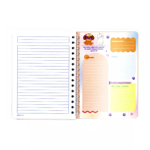 Cuaderno Argollado Frances Raya Dogs Forever and Ever 100 Hojas