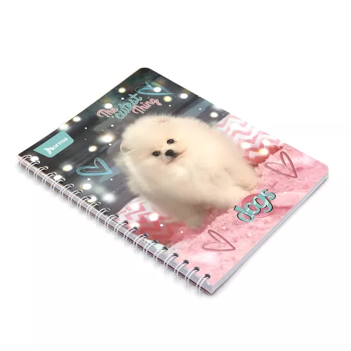 Cuaderno Argollado Frances Raya Dogs The cutes thing -Dogs 100 Hojas