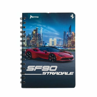 Cuaderno Argollado Frances Raya Ferrari F8 100 Hojas