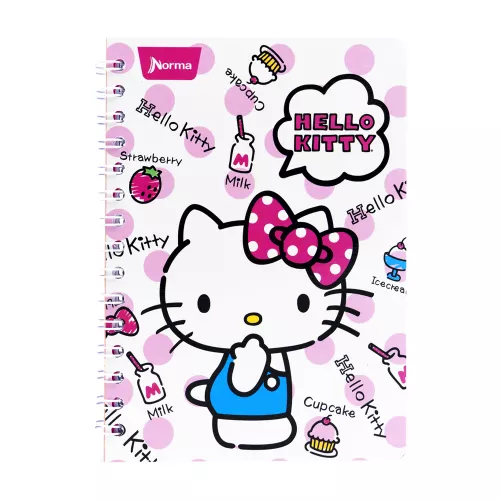 Cuaderno Argollado Frances Raya Hello Kitty Cupcake 100 Hojas
