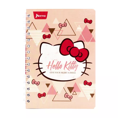 Cuaderno Argollado Frances Raya Hello Kitty Give your heart a smile 100 Hojas