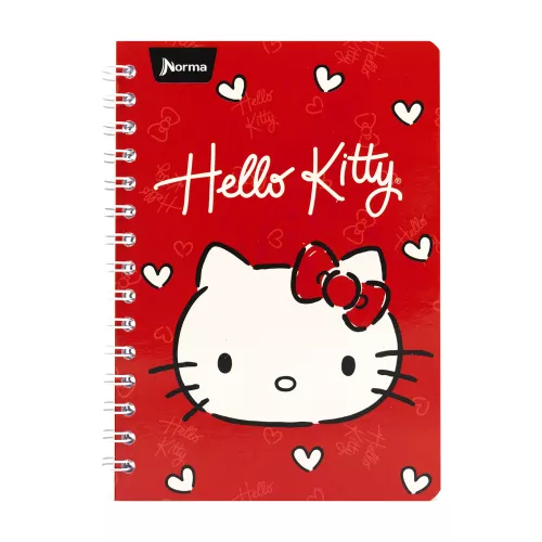 Cuaderno Argollado Frances Raya Hello Kitty Kittys face 100 Hojas