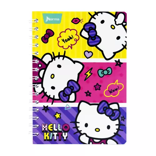 Cuaderno Argollado Frances Raya Hello Kitty Yeah wow 100 Hojas