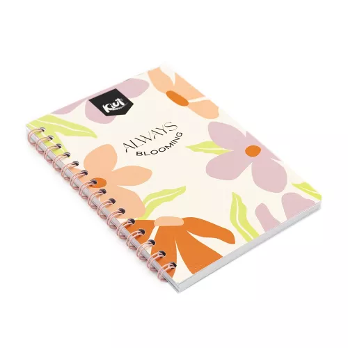 Cuaderno Argollado Frances Raya Kiut Always Blooming 100 Hojas