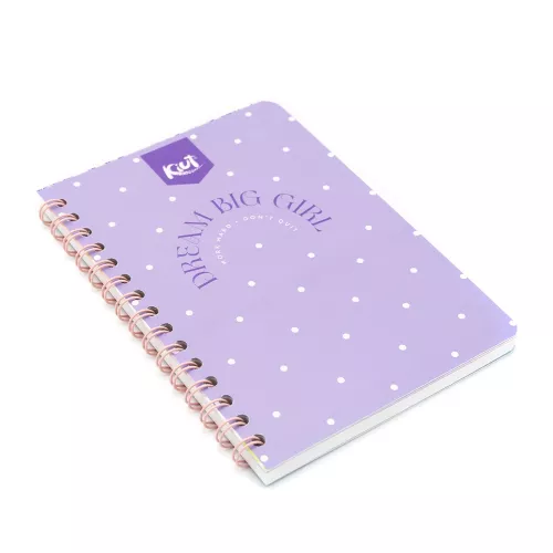 Cuaderno Argollado Frances Raya Kiut Dream Big Girl 100 Hojas