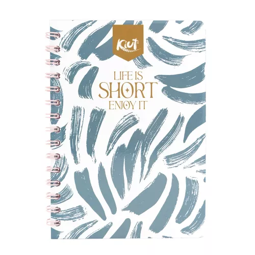 Cuaderno Argollado Frances Raya Kiut Life is short enjoy it 100 Hojas
