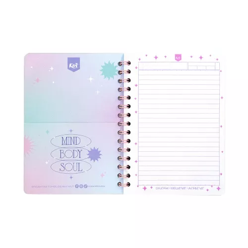 Cuaderno Argollado Frances Raya Kiut Life is short enjoy it 100 Hojas