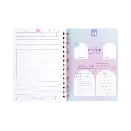 Cuaderno Argollado Frances Raya Kiut Life is short enjoy it 100 Hojas