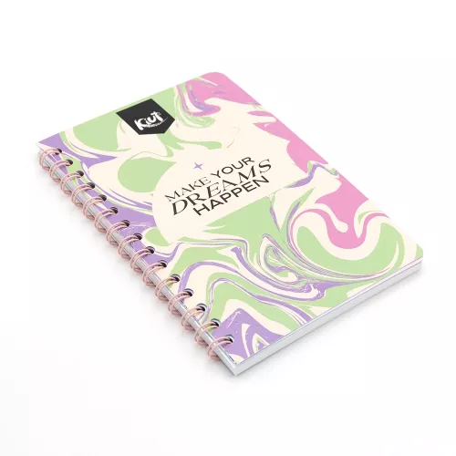 Cuaderno Argollado Frances Raya Kiut Make Your Dreams Happen 100 Hojas