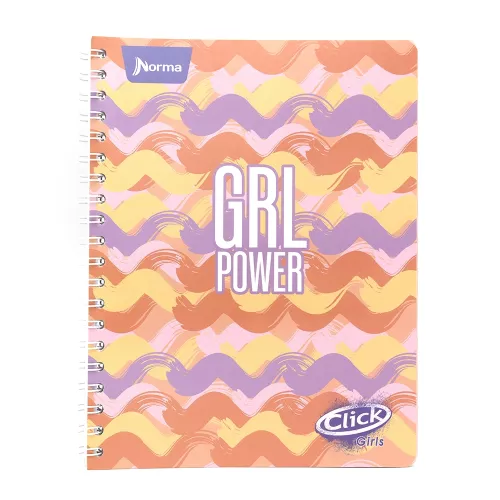 Cuaderno Argollado Profesional Cuadro Chico Click Girls Grl Power 100 Hojas