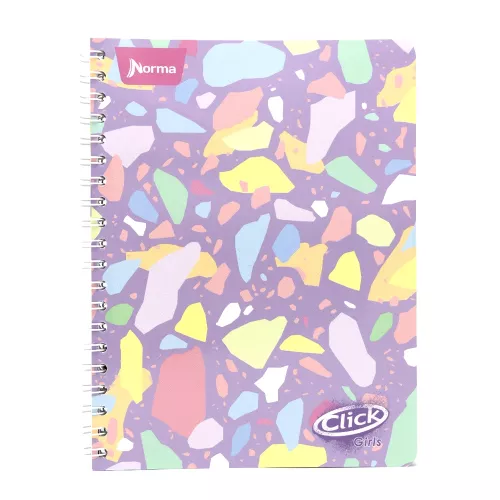 Cuaderno Argollado Profesional Cuadro Chico Click Girls Mozaic of colors 100 Hojas