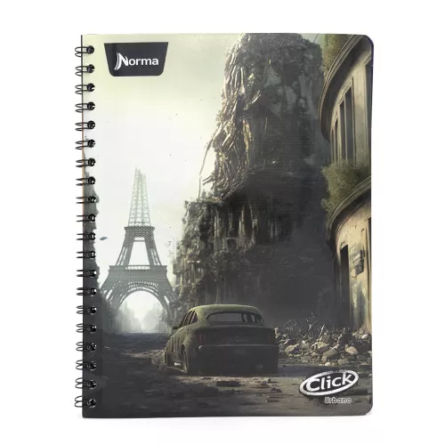 Cuaderno Argollado Profesional Cuadro Chico Click Urbano Eiffel Tower 100 Hojas
