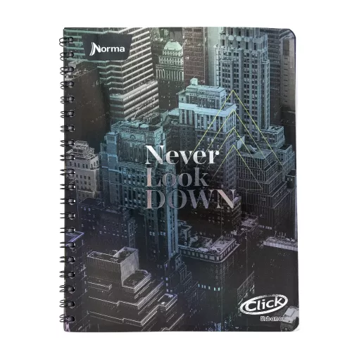 Cuaderno Argollado Profesional Cuadro Chico Click Urbano Never look Down 100 Hojas