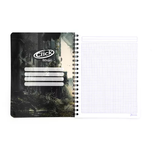 Cuaderno Argollado Profesional Cuadro Chico Click Urbano Never look Down 100 Hojas