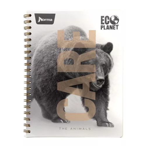 Cuaderno Argollado Profesional Cuadro Chico Ecoplanet Care the animals