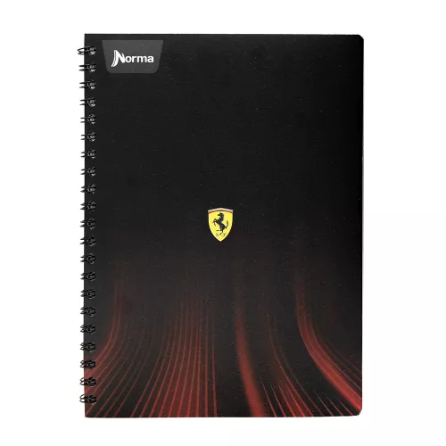 Cuaderno Argollado Profesional Cuadro Chico Ferrari Metalizado Darkness 100 Hojas