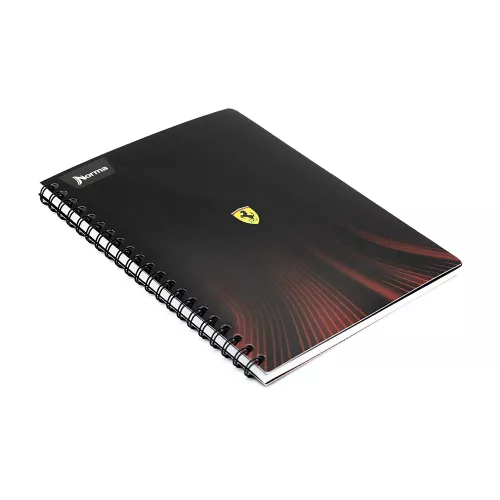 Cuaderno Argollado Profesional Cuadro Chico Ferrari Metalizado Darkness 100 Hojas