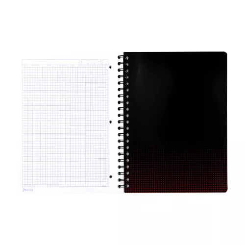 Cuaderno Argollado Profesional Cuadro Chico Ferrari Metalizado Darkness 100 Hojas