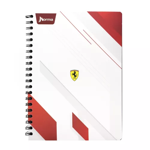 Cuaderno Argollado Profesional Cuadro Chico Ferrari Metalizado Futuristic lines 100 Hojas