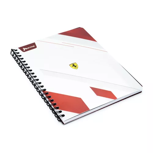 Cuaderno Argollado Profesional Cuadro Chico Ferrari Metalizado Futuristic lines 100 Hojas