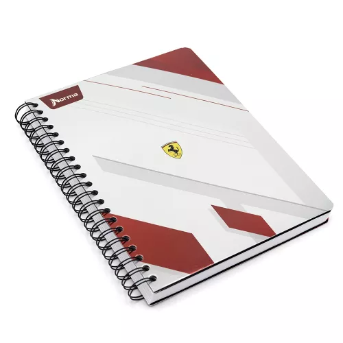 Cuaderno Argollado Profesional Cuadro Chico Ferrari Metalizado Futuristic lines 200 Hojas
