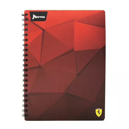 Cuaderno Argollado Profesional Cuadro Chico Ferrari Metalizado Geometry 100 Hojas