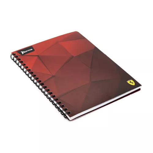 Cuaderno Argollado Profesional Cuadro Chico Ferrari Metalizado Geometry 100 Hojas