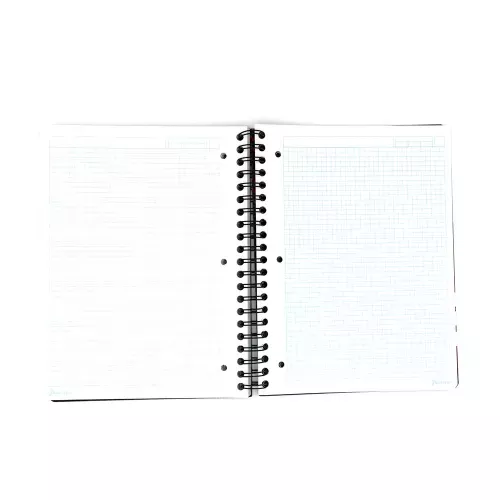 Cuaderno Argollado Profesional Cuadro Chico Ferrari Metalizado Geometry 200 Hojas
