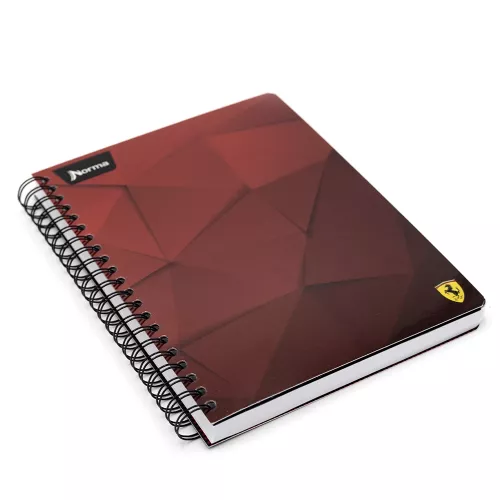 Cuaderno Argollado Profesional Cuadro Chico Ferrari Metalizado Geometry 200 Hojas