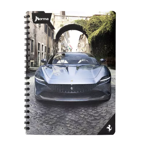 Cuaderno Argollado Profesional Cuadro Chico Ferrari Metalizado In the City 100 Hojas