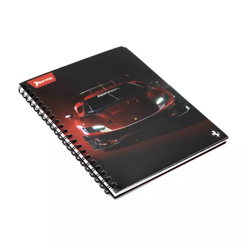 Cuaderno Argollado Profesional Cuadro Chico Ferrari Metalizado Midnight 100 Hojas