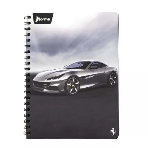 Cuaderno Argollado Profesional Cuadro Chico Ferrari Metalizado Storm 100 Hojas