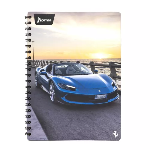 Cuaderno Argollado Profesional Cuadro Chico Ferrari Metalizado Travel 100 Hojas