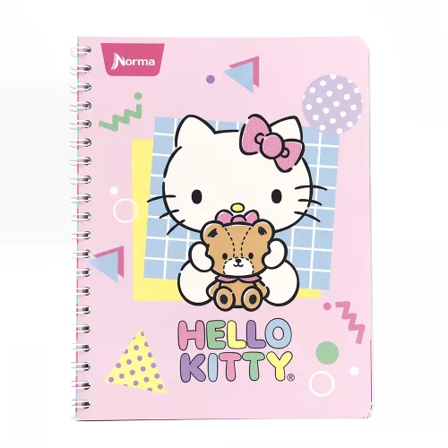 Cuaderno Argollado Profesional Cuadro Chico Hello Kitty Bear 100 Hojas