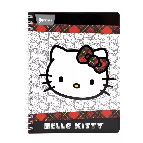 Cuaderno Argollado Profesional Cuadro Chico Hello Kitty Kitty face 100 Hojas