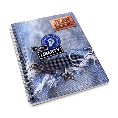 Cuaderno Argollado Profesional Cuadro Chico Jean Book Revolution Amazing 100 Hojas